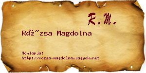 Rózsa Magdolna névjegykártya