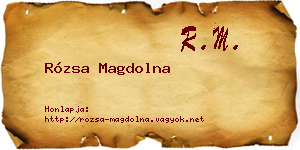 Rózsa Magdolna névjegykártya