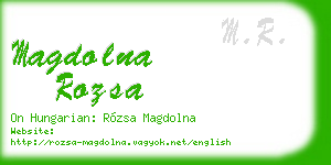 magdolna rozsa business card